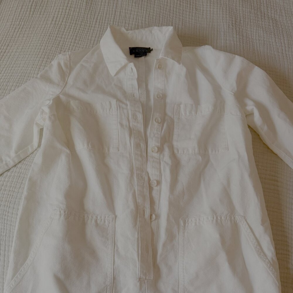 Hatch Utility Romper (In White)